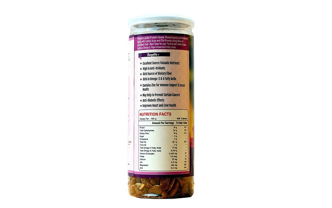 Wonderelements Roasted Lemon Chilli Pumpkin Seeds   Jar  150 grams